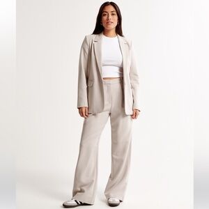 Curve Love A&F Sloane Tailored Wide Leg Pant